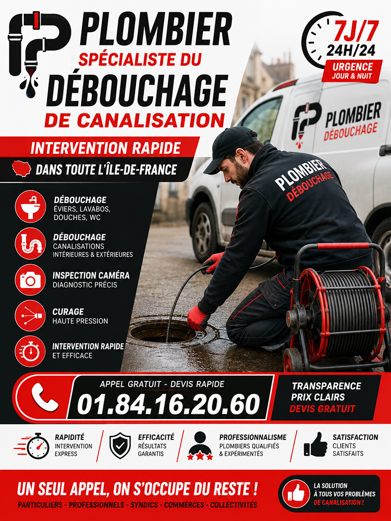 Debouchage de Canalisations Enghien les Bains